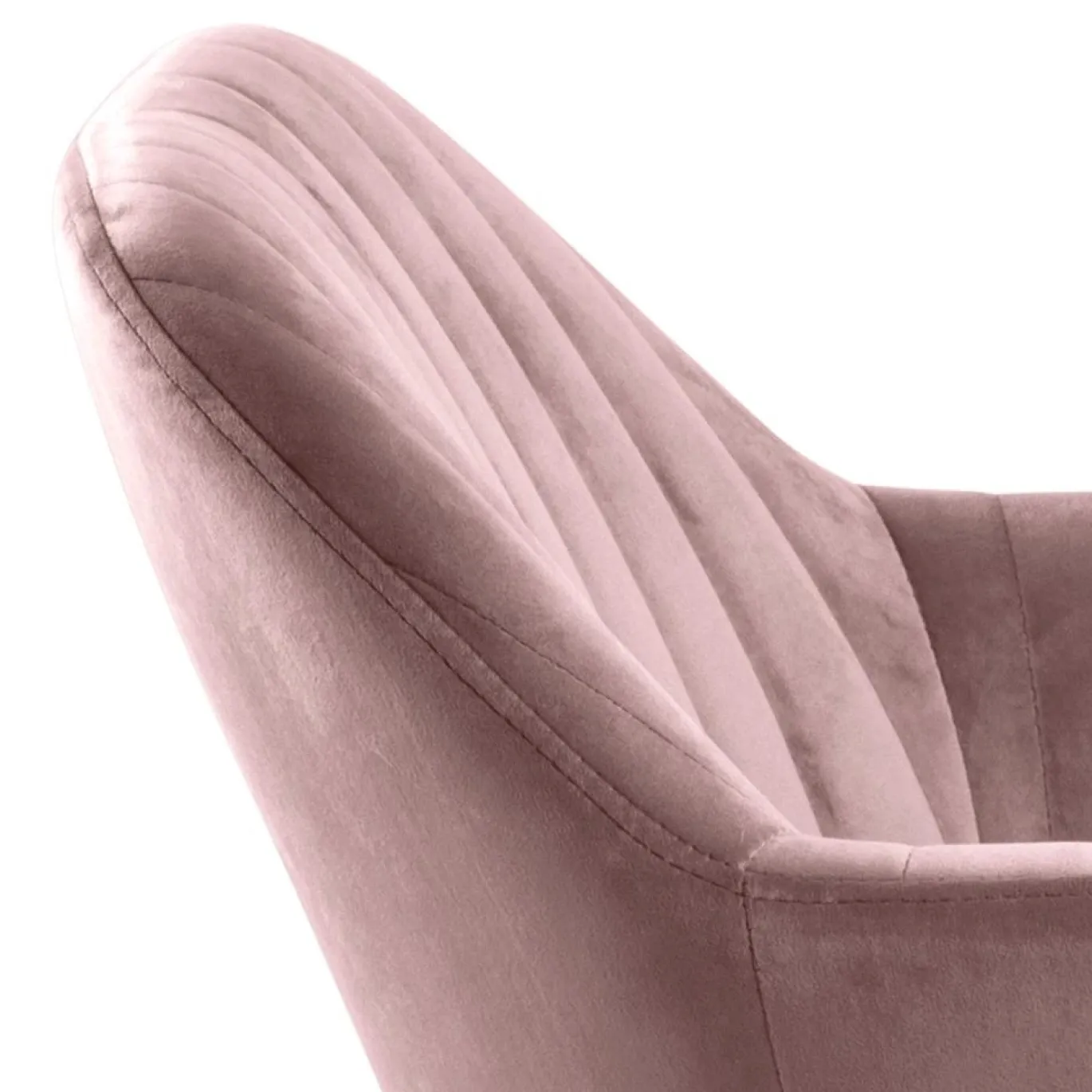 Eetkamerstoel Fiska Met Armleuning Dusty Rose/zwart - Giga Living