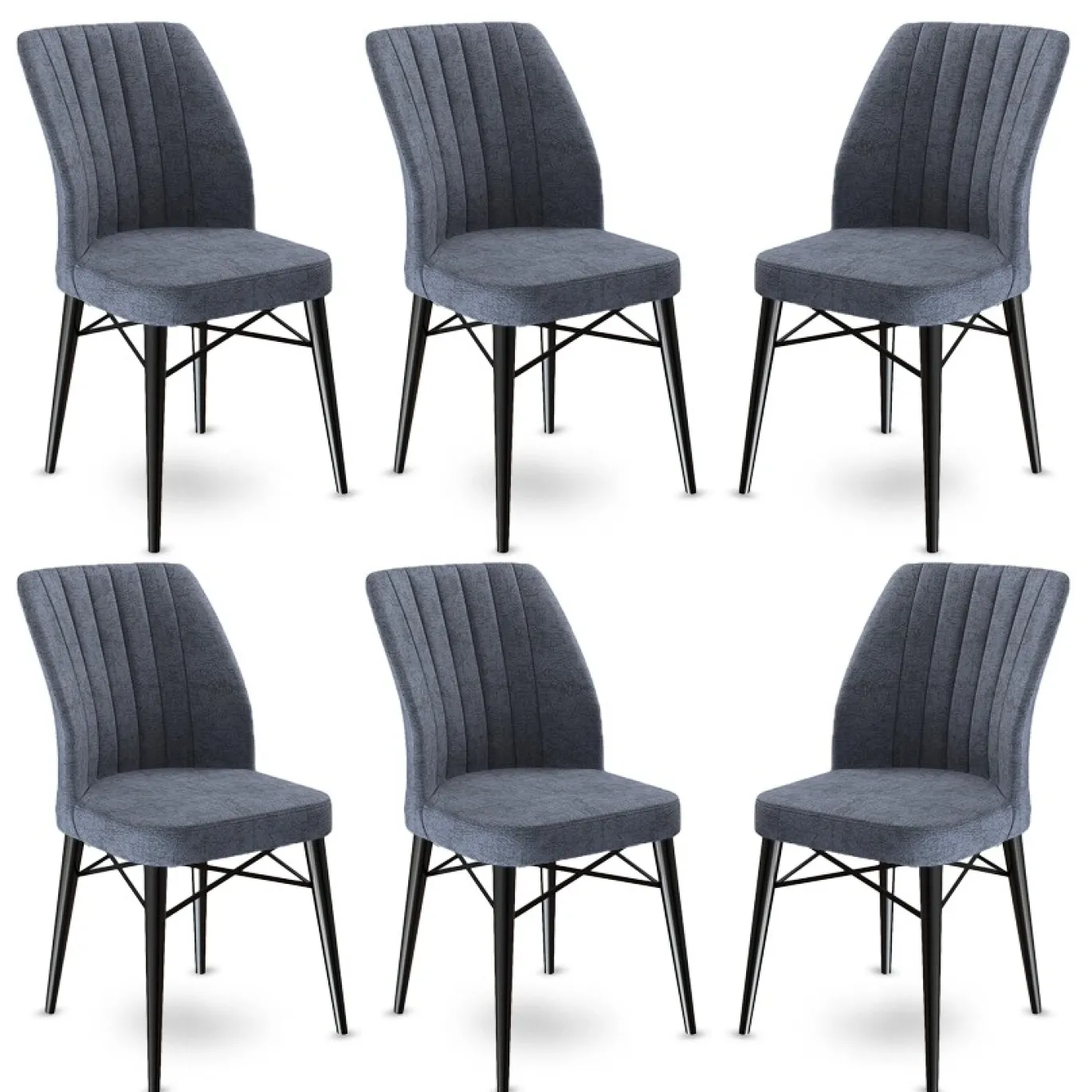 Eetkamerstoel Flex Fume Set van 6