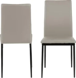 Eetkamerstoel Grondal Taupe Pu - Giga Living