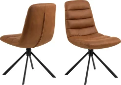 Eetkamerstoel Gwen Kentucky Brandy Set van 2 - Giga Living