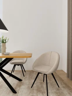 Eetkamerstoel Hale Apia Zand Set van 2 - Giga Living