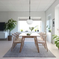 Eetkamerstoel Irenka Met Armleuning Paper Plaits Off White - Giga Living