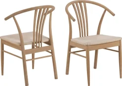 Eetkamerstoel Irenka Met Armleuning Paper Plaits Off White - Giga Living