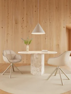 Eetkamerstoel Ivar Cona Beige Draaibaar Set van 2 - Giga Living