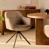 Eetkamerstoel Jesse Linnen Taupe - Giga Meubel