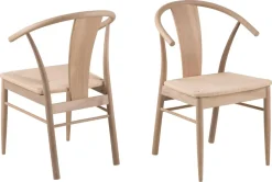Eetkamerstoel Julen Met Armleuning Paper Plaits Off White - Giga Living