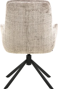 Eetkamerstoel Kieran Met Armleuning Juto Beige Set van 2 - Giga Living