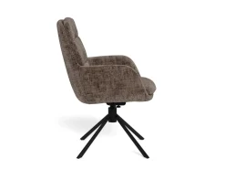 Eetkamerstoel Kieran Met Armleuning Juto Bruin Zwart Set van 2 - Giga Living