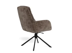 Eetkamerstoel Kieran Met Armleuning Juto Bruin Zwart Set van 2 - Giga Living