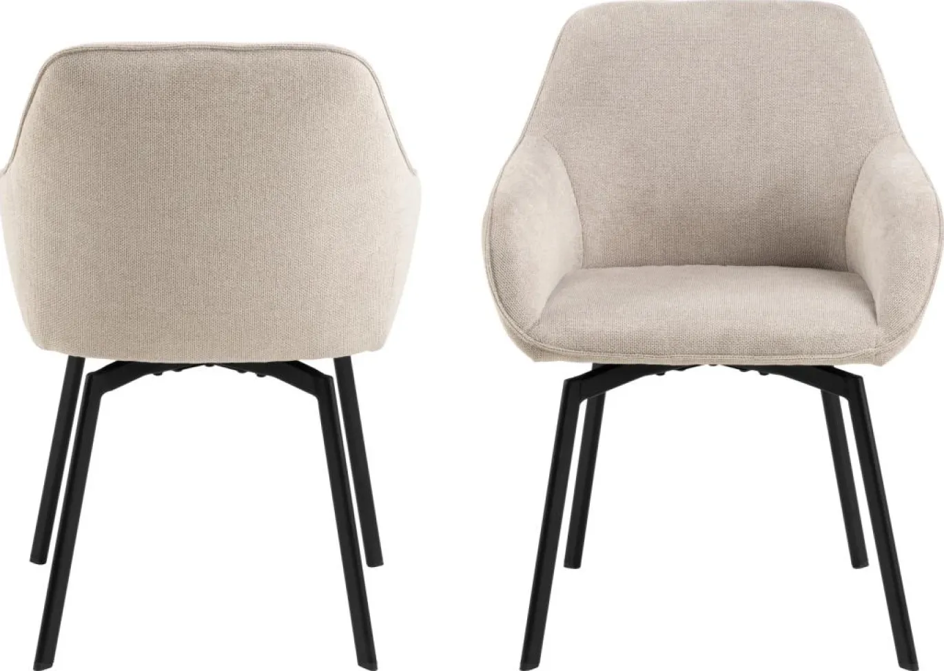 Eetkamerstoel Klaasje met Armleuning Beige - Giga Living