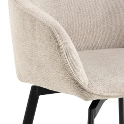 Eetkamerstoel Klaasje met Armleuning Beige - Giga Living