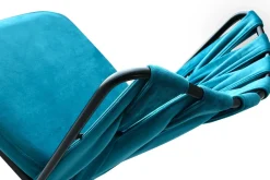 Eetkamerstoel Kusakli Velvet Blauw Set van 2