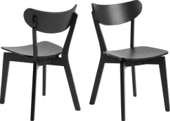 Eetkamerstoel Levi Eiken Fineer Zwart - Giga Living
