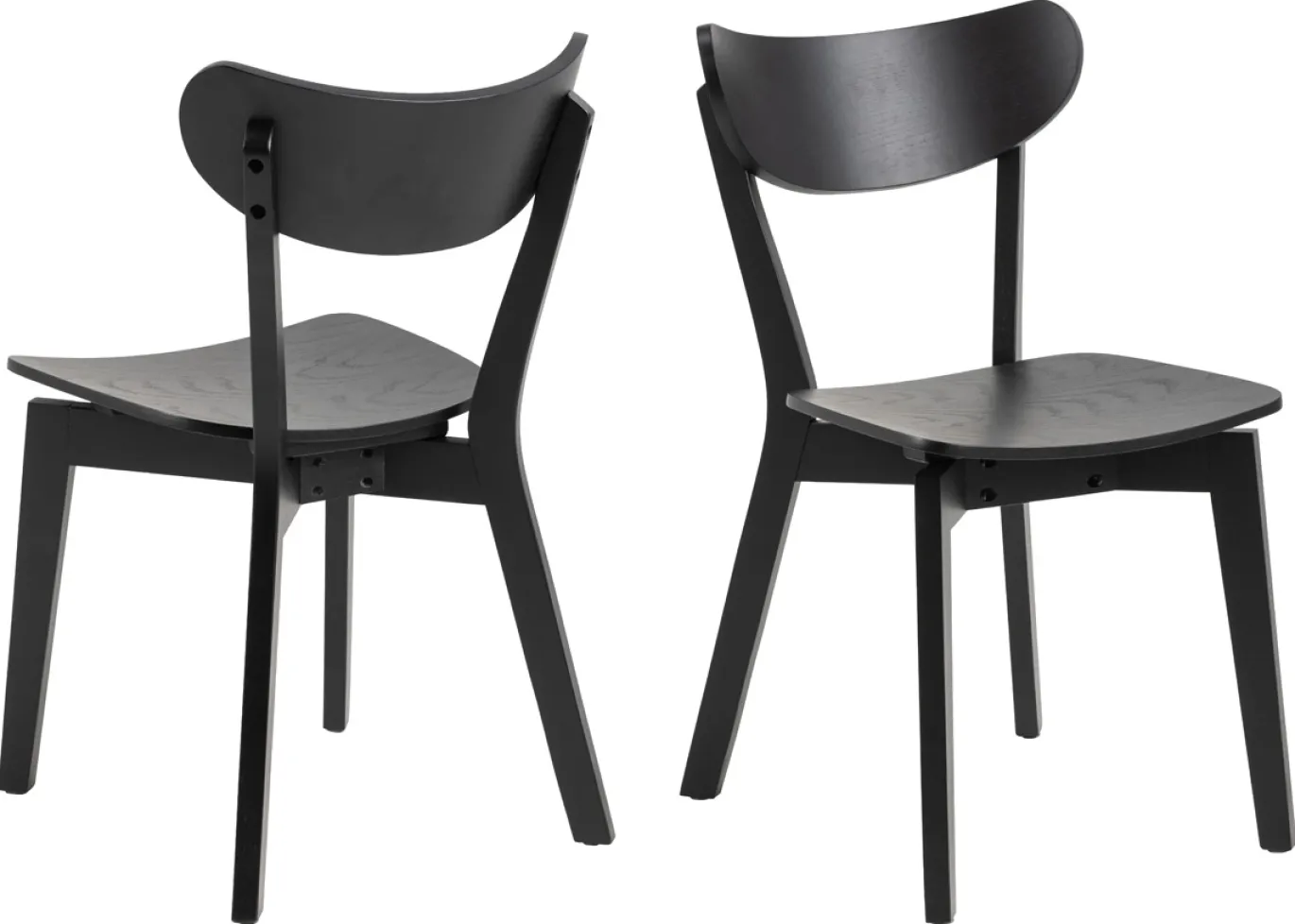 Eetkamerstoel Levi Eiken Fineer Zwart - Giga Living