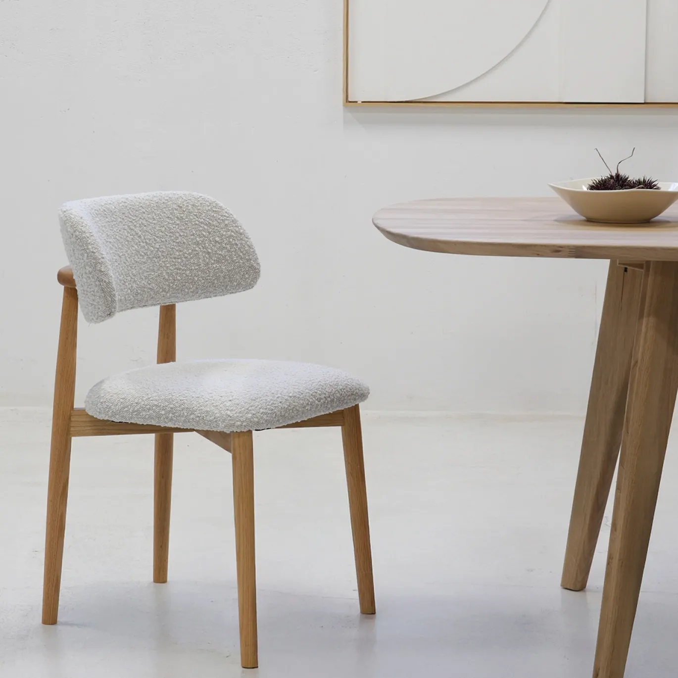 Eetkamerstoel Lexi Beige Eiken - Giga Meubel