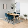 Eetkamerstoel Lida Met Armleuning Navy Blauw - Giga Living