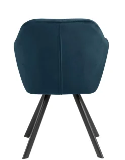 Eetkamerstoel Lida Met Armleuning Navy Blauw - Giga Living