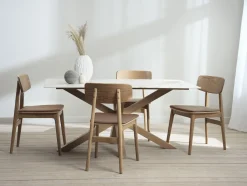 Eetkamerstoel Livo Tan Pu Naturel Eiken - Giga Living