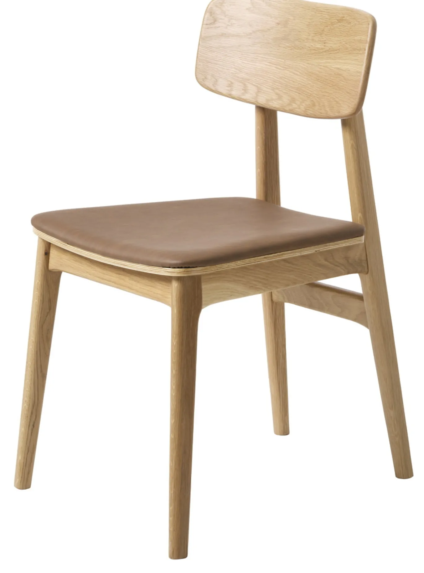 Eetkamerstoel Livo Tan Pu Naturel Eiken - Giga Living