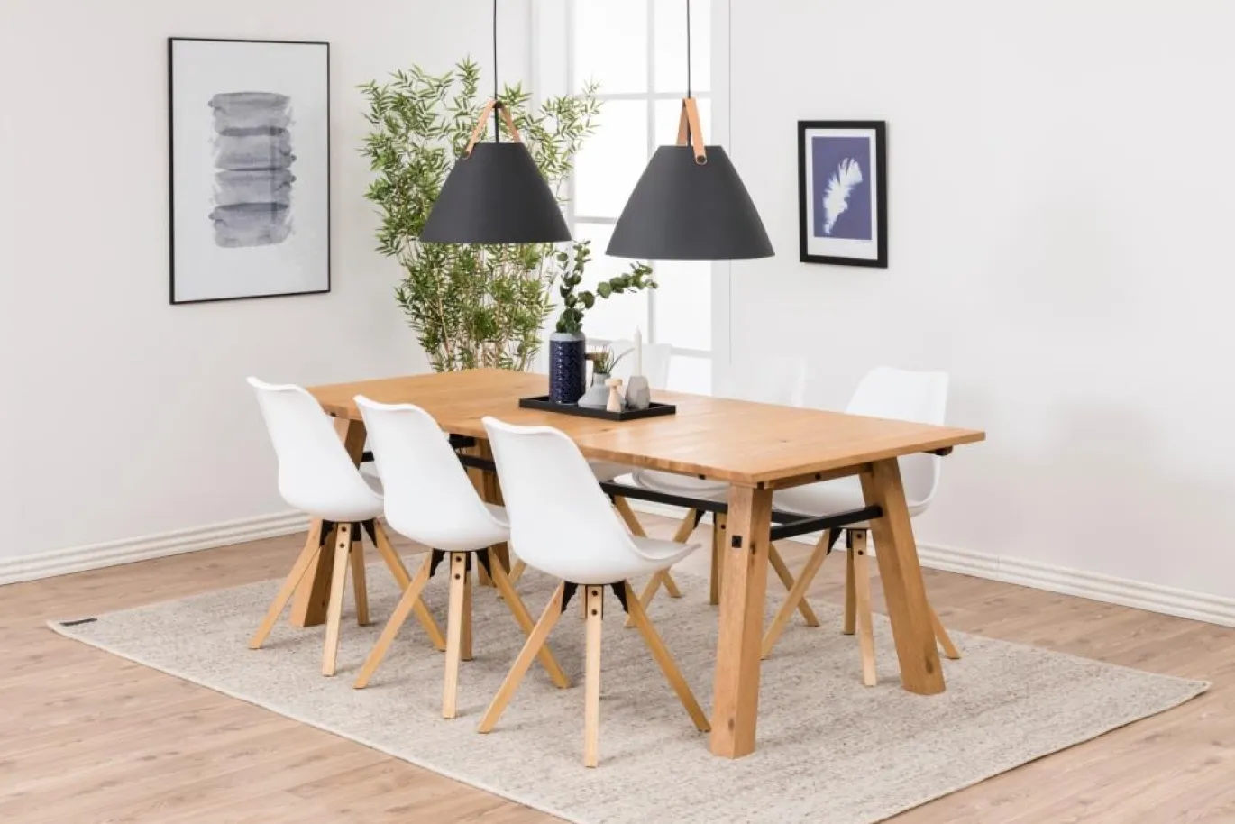 Eetkamerstoel Ljusvik Wit Pu - Giga Living