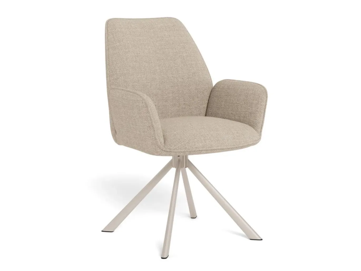 Eetkamerstoel Lorin Met Armleuning Basel Beige Set van 2 - Giga Living