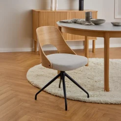 Eetkamerstoel Lucas Swivel Beige - Giga Living