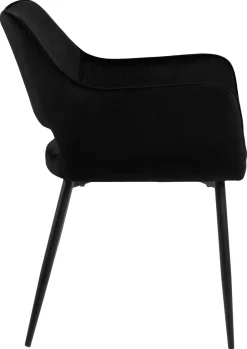 Eetkamerstoel Lucca Met Armleuning Zwart - Giga Living