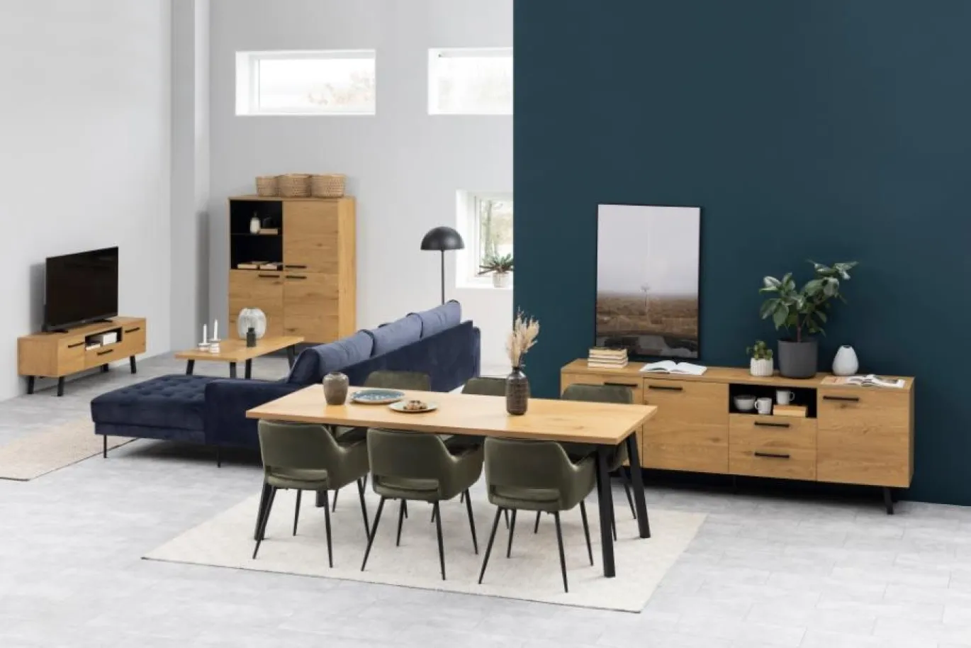 Eetkamerstoel Lucca Met Armleuning Groen - Giga Living