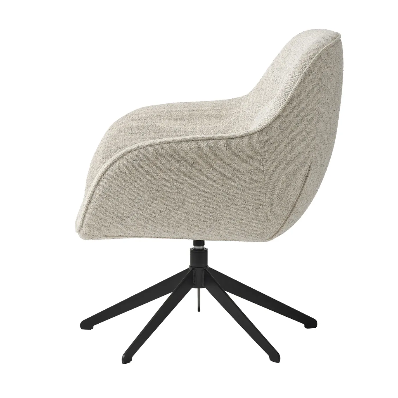 Eetkamerstoel Lynn Lounge Off White Melange Swivel - Giga Living