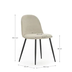Eetkamerstoel Malila Beige - Giga Meubel