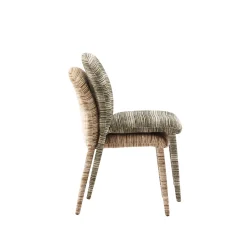 Eetkamerstoel Mia Taupe Chenille - Giga Meubel