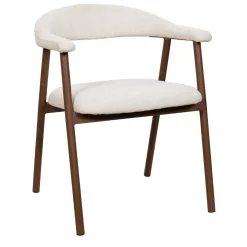 Eetkamerstoel Mila Beige/Walnoot - Giga Meubel