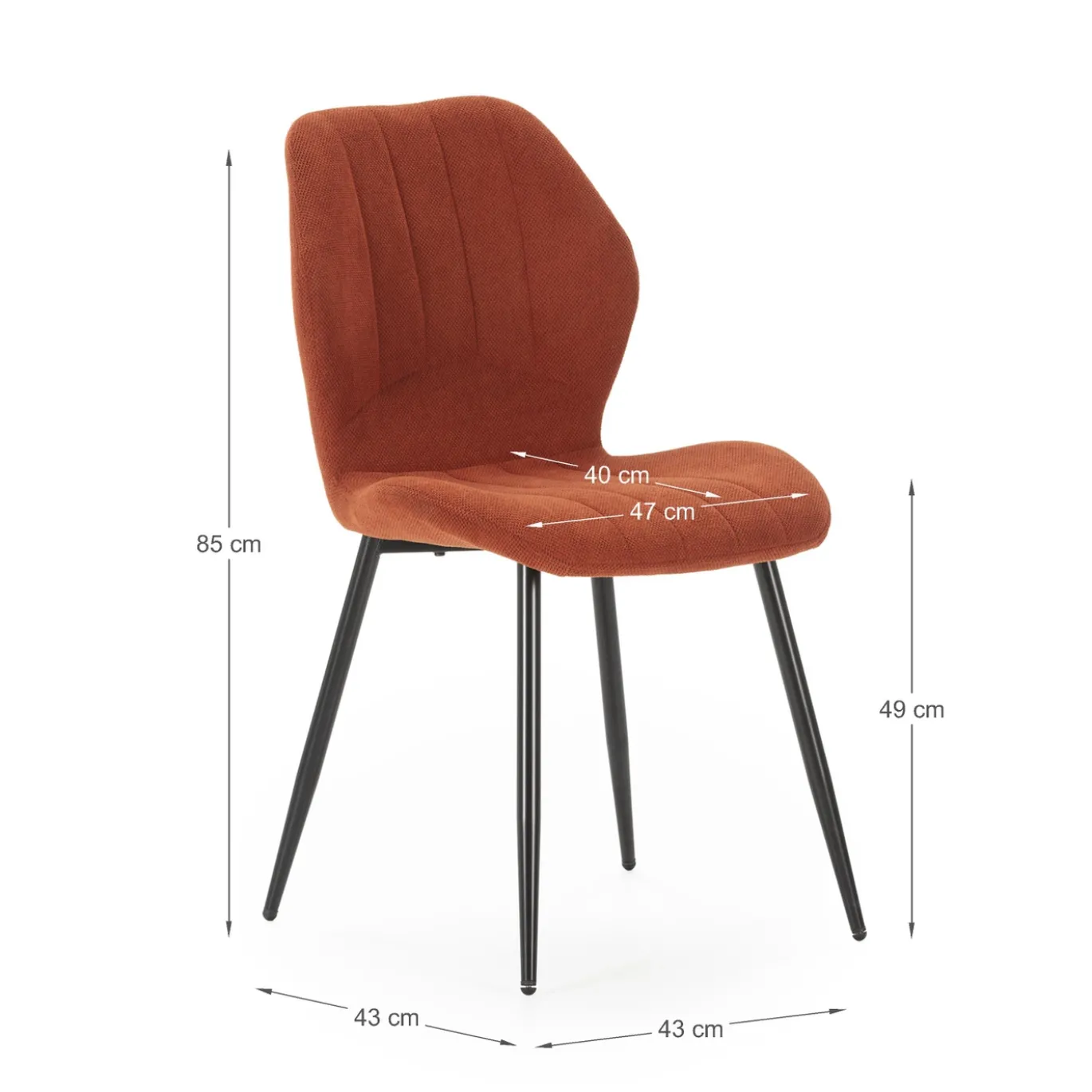 Eetkamerstoel Milu Brick - Giga Meubel