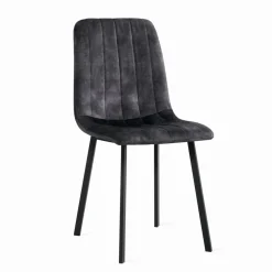 Eetkamerstoel Minsk Velvet Antraciet - Giga Meubel