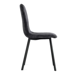 Eetkamerstoel Minsk Velvet Antraciet - Giga Meubel