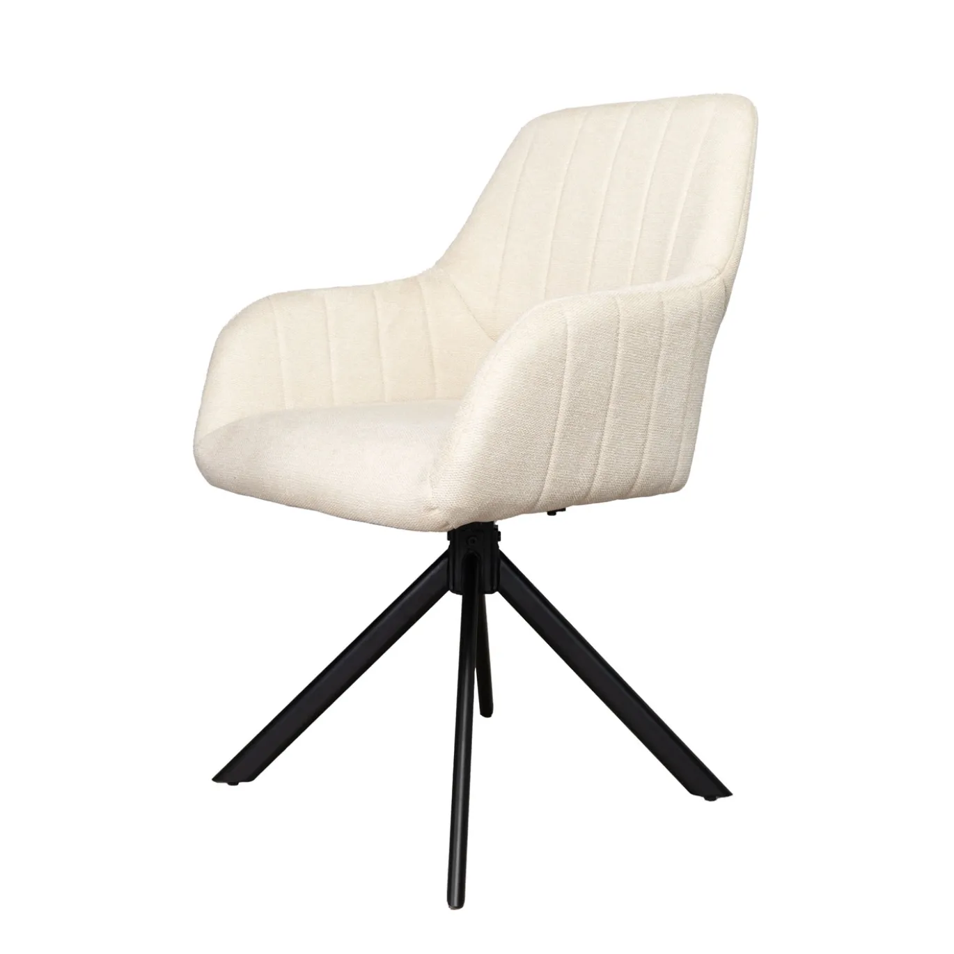 Eetkamerstoel Nola Beige Draaibaar - Giga Meubel