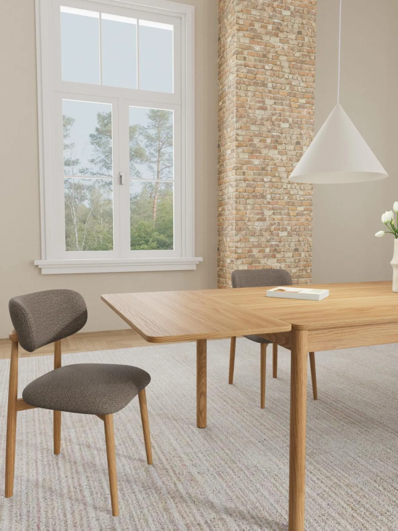 Eetkamerstoel Norton Cona Taupe Set van 2 - Giga Living