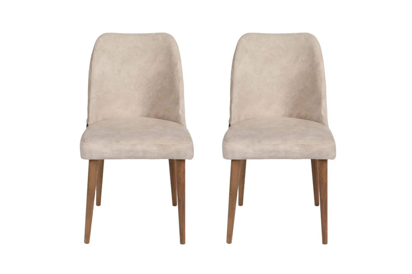 Eetkamerstoel Nova Velvet Crème Set van 2