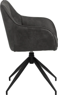 Eetkamerstoel Parma Met Armleuning Grijs - Giga Living