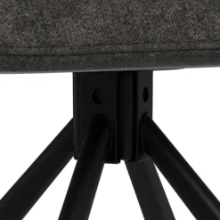 Eetkamerstoel Ravi Met Armleuning Apia Donkergrijs Set van 2 - Giga Living