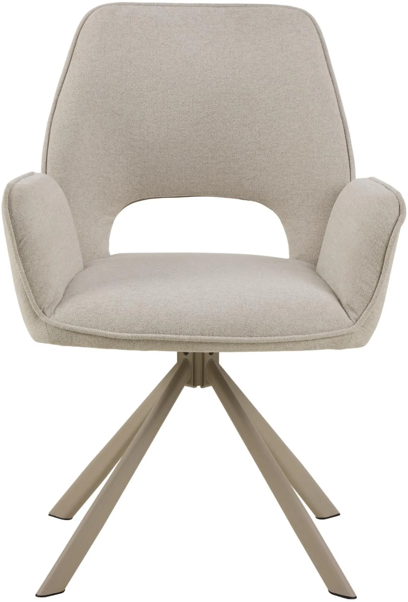 Eetkamerstoel Ravi Met Armleuning Apia Beige Set van 2 - Giga Living