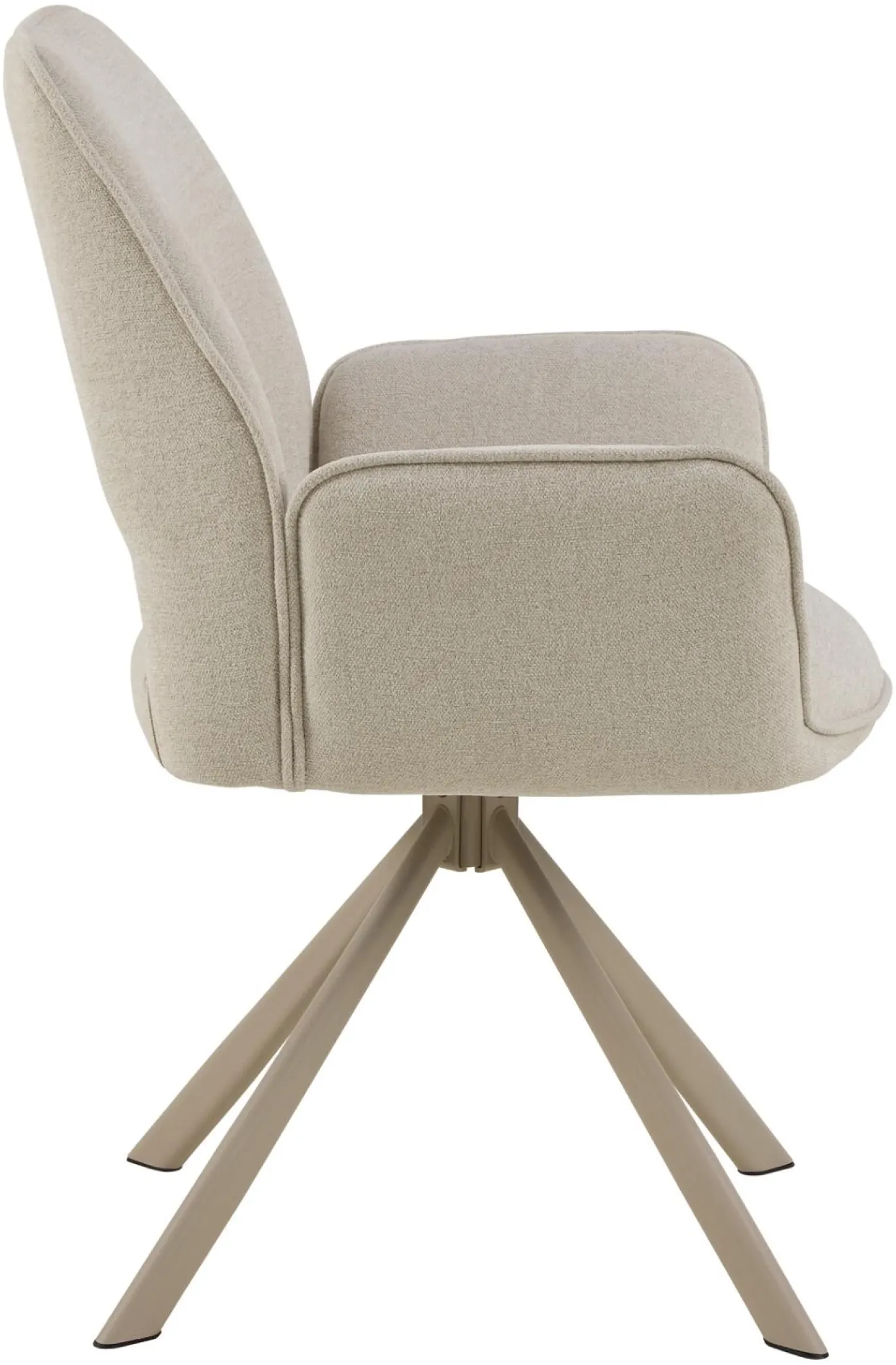 Eetkamerstoel Ravi Met Armleuning Apia Beige Set van 2 - Giga Living