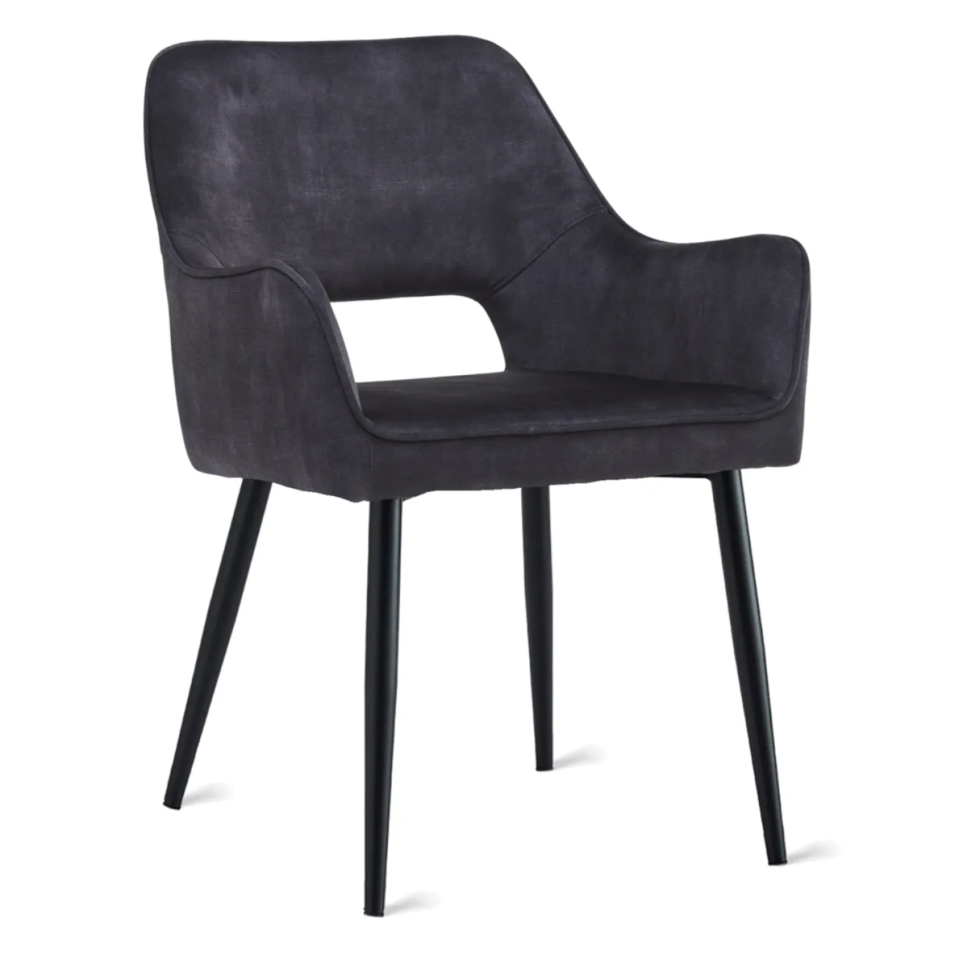 Eetkamerstoel Ray Velvet Antraciet - Giga Meubel