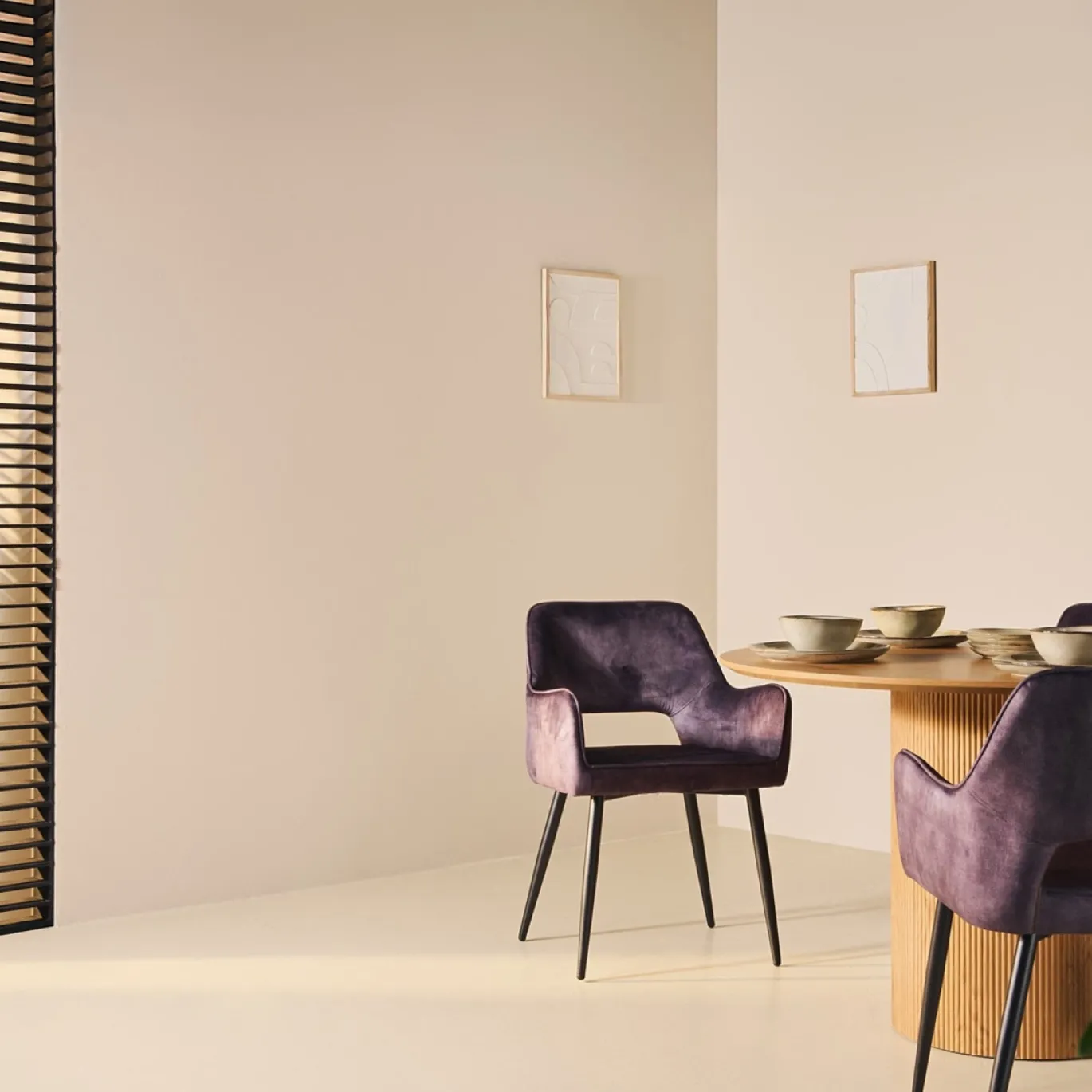 Eetkamerstoel Ray Velvet Antraciet - Giga Meubel
