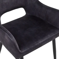 Eetkamerstoel Ray Velvet Antraciet - Giga Meubel