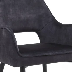 Eetkamerstoel Ray Velvet Antraciet - Giga Meubel