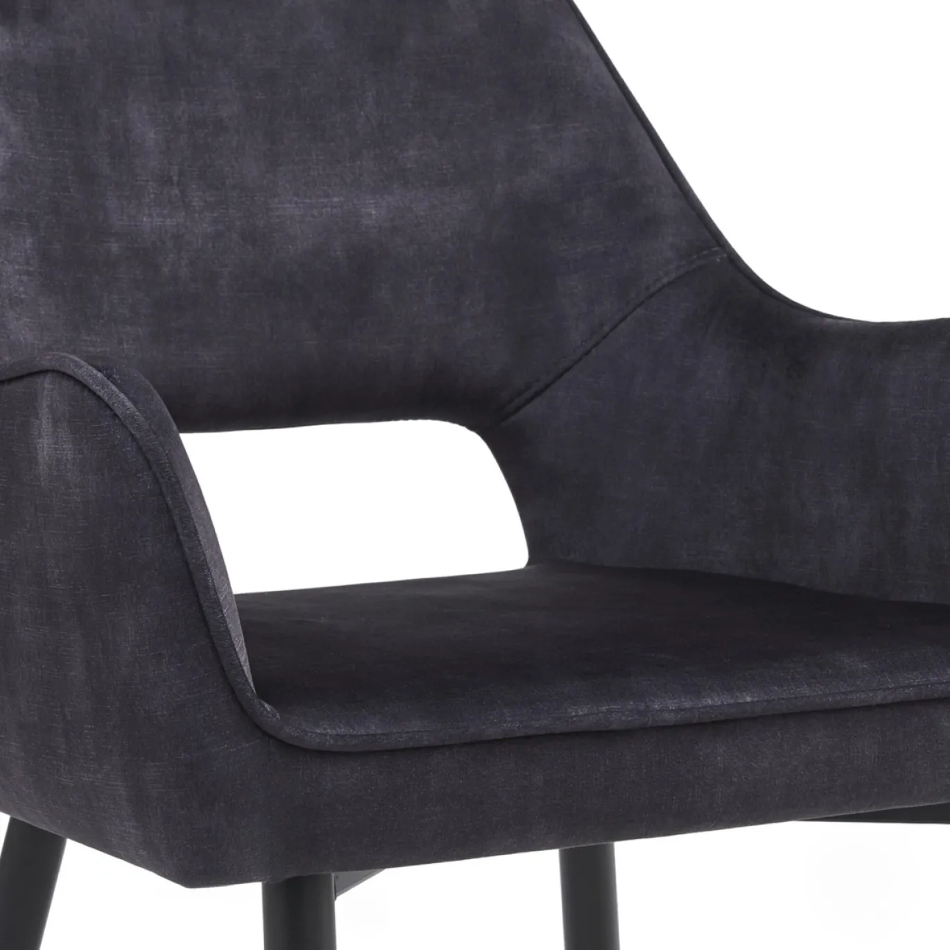 Eetkamerstoel Ray Velvet Antraciet - Giga Meubel