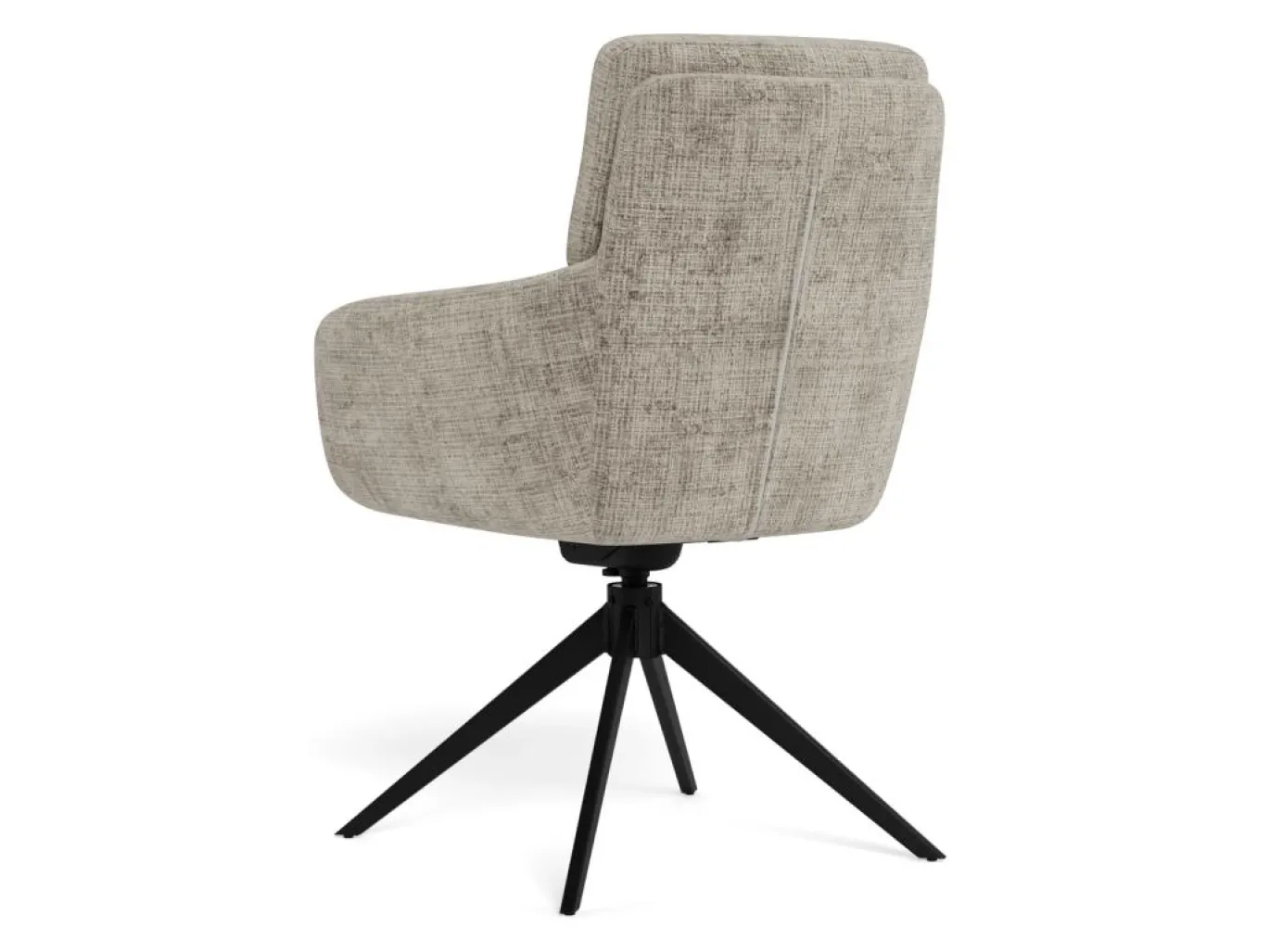 Eetkamerstoel Riley Met Armleuning Juto Grijs Zwart Set van 2 - Giga Living