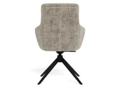 Eetkamerstoel Riley Met Armleuning Juto Grijs Zwart Set van 2 - Giga Living