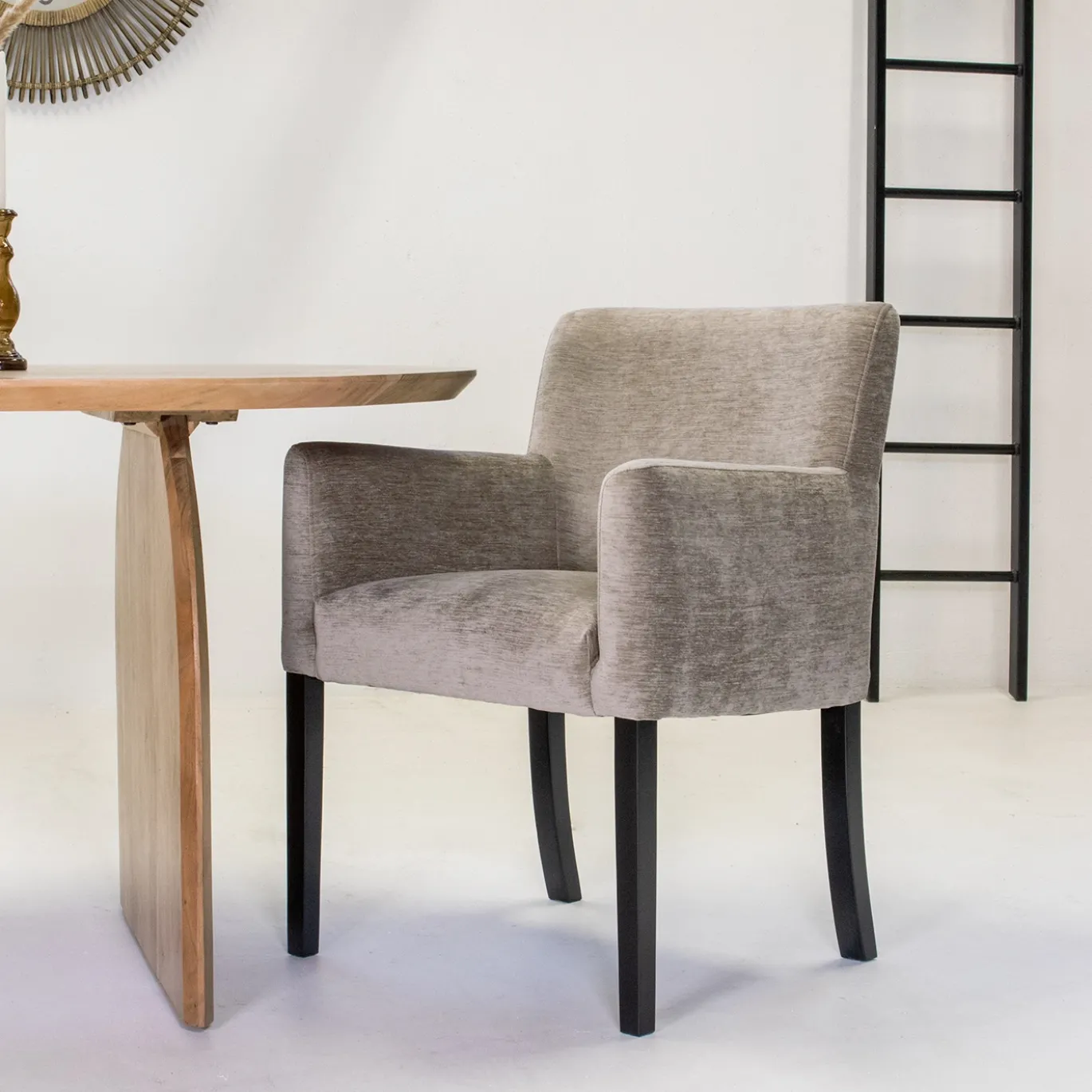 Eetkamerstoel Roos Taupe Loft Liver - Giga Meubel